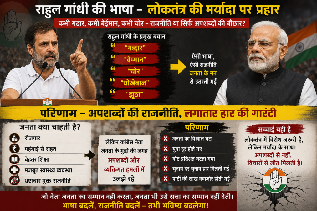 राहुल गांधी: अपशब्दों की राजनीति