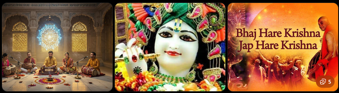 हरे कृष्ण हरे कृष्ण, कृष्ण कृष्ण हरे हरे
हरे राम हरे राम, राम राम हरे हरे।
